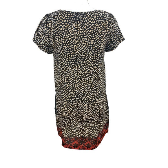 Anthropologie Kachel Silk Lace Print Shift Mini Dress Sz 2P - Picture 3 of 14